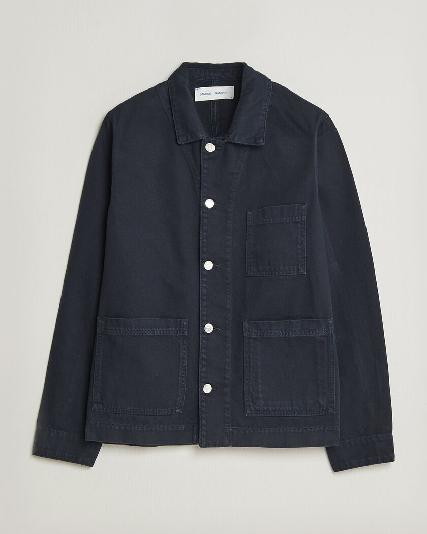 Samsøe Samsøe New Worker Overshirt Salute Navy – Blauw