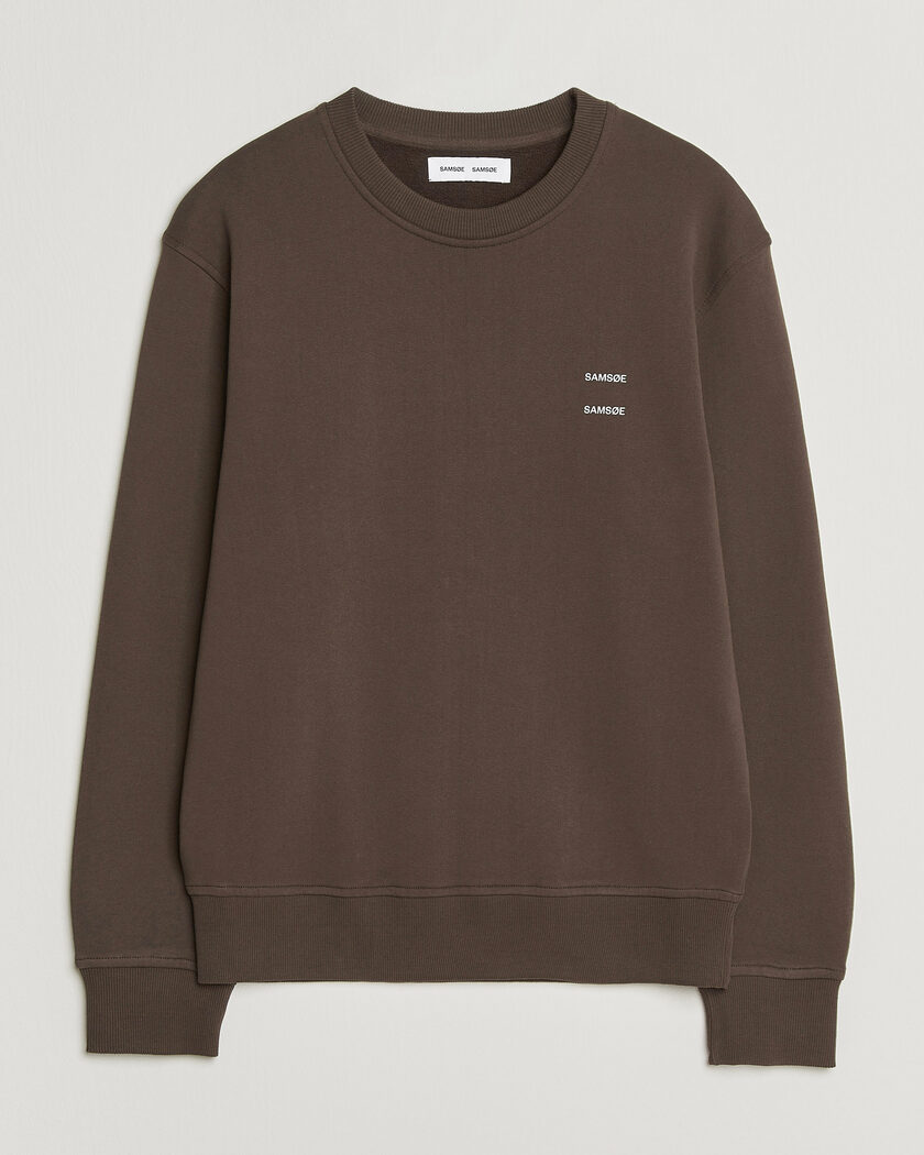 Samsøe Samsøe Joel Organic Cotton Sweatshirt Turkish Coffee – Bruin