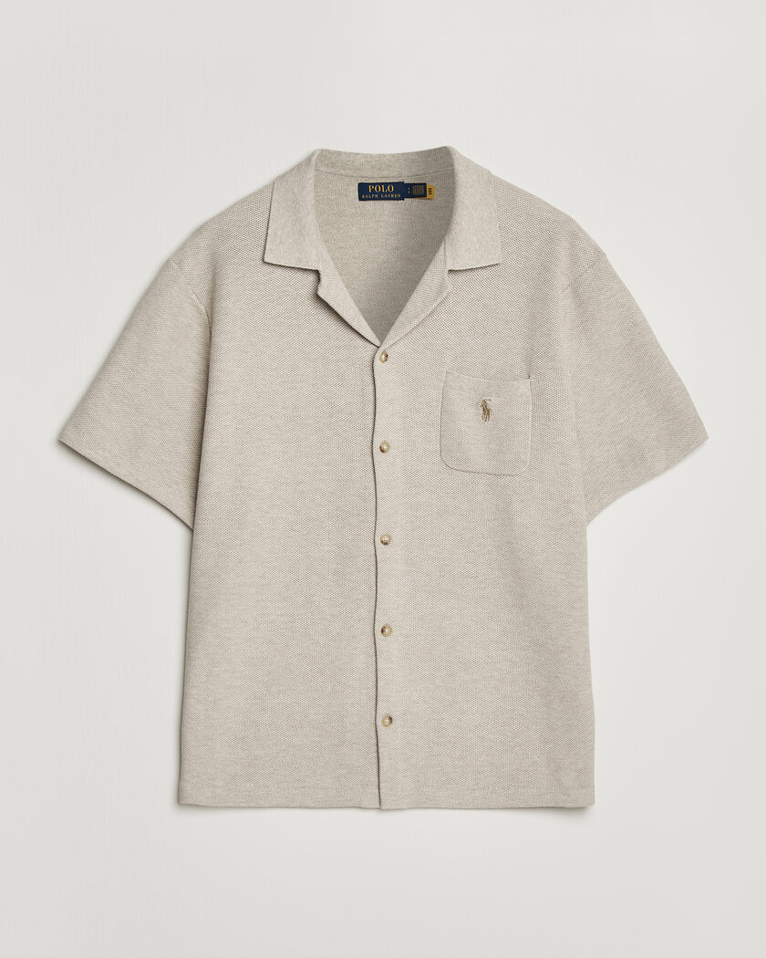 Polo Ralph Lauren Textured Camp Collar Cardigan Light Walnut Brown – Bruin