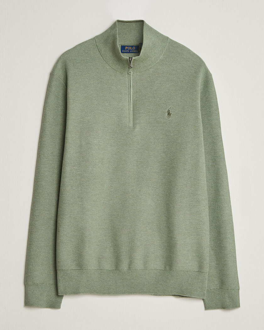 Polo Ralph Lauren Textued Half-Zip Fern Green Heather – Groen