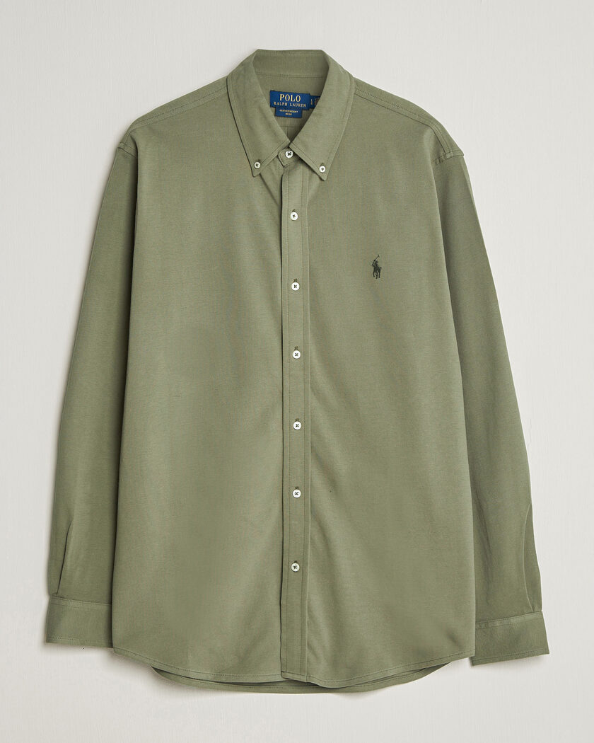Polo Ralph Lauren Featherweight Mesh Shirt Cruise Olive – Groen