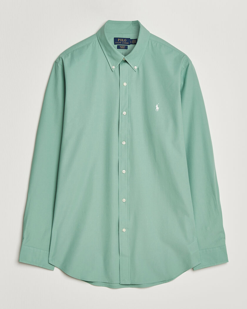 Polo Ralph Lauren Custom Fit Poplin Shirt Faded Mint – Groen