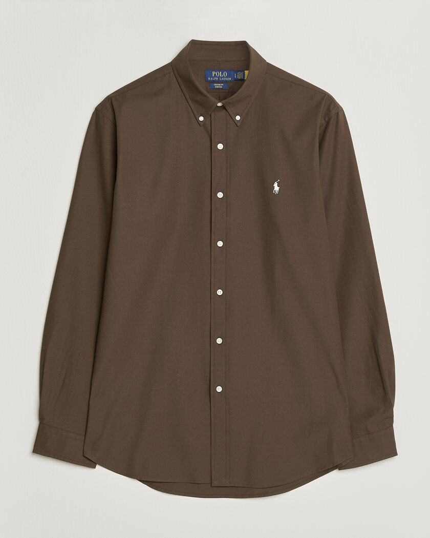 Polo Ralph Lauren Custom Fit Poplin Shirt Nutmeg Brown – Bruin