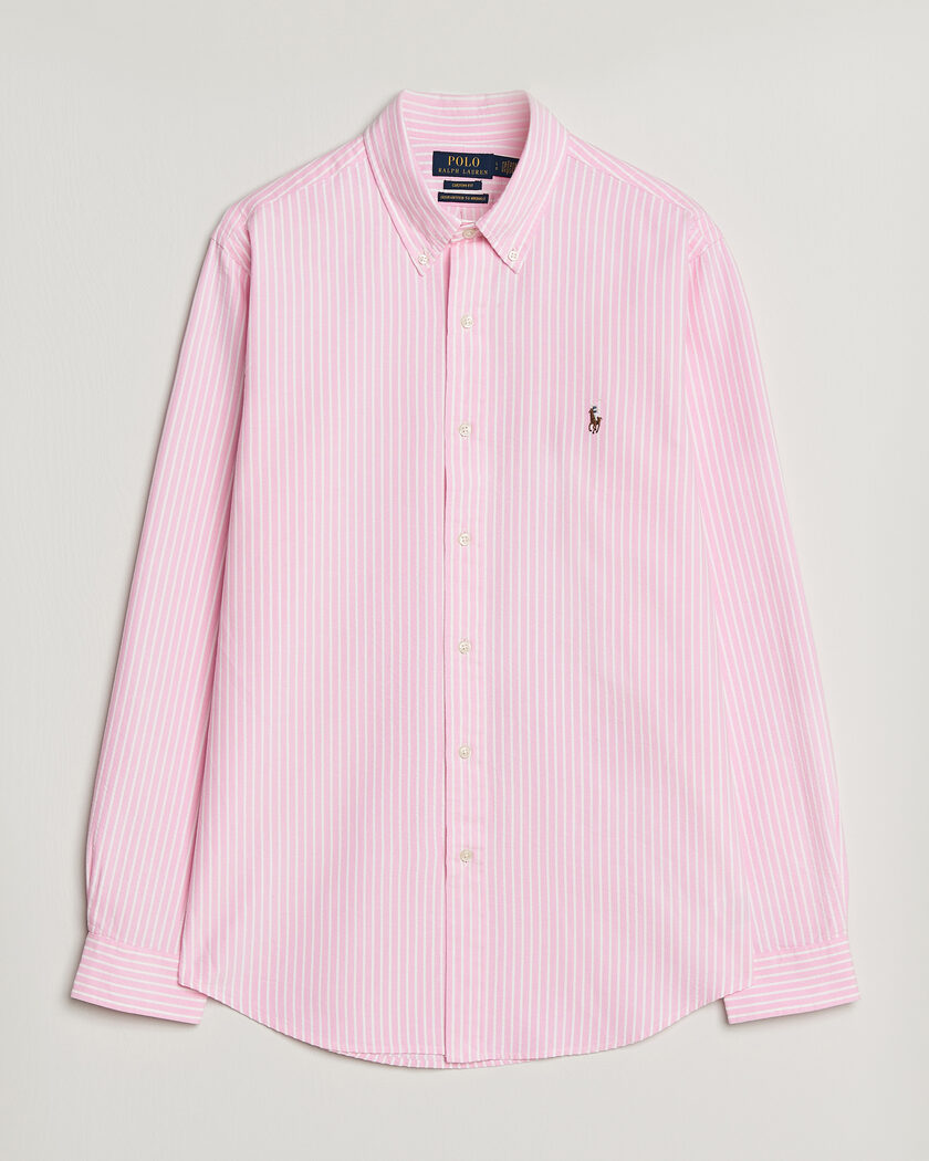 Polo Ralph Lauren Custom Fit Seersucker/Oxford Stripe Shirt New Rose – Roze