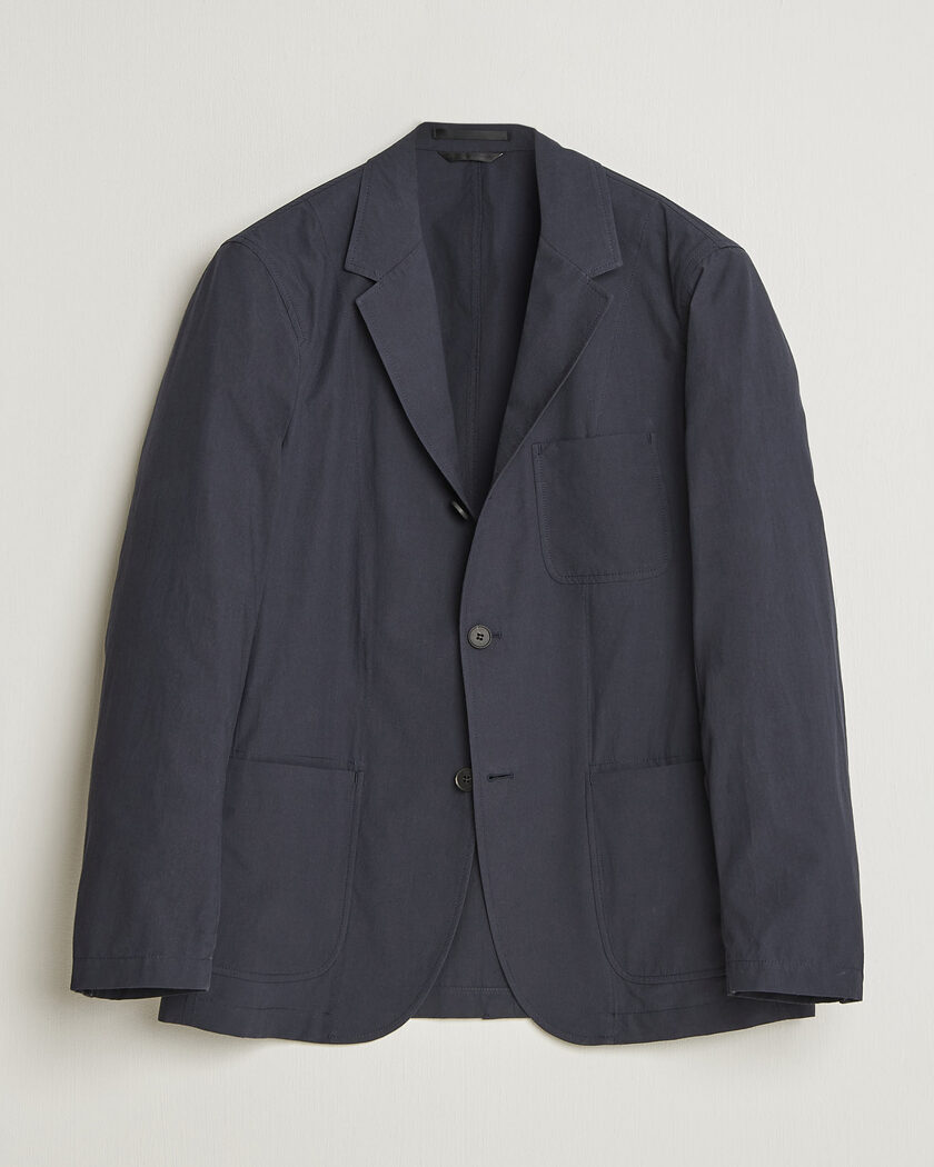 Sunspel Lightweight Poplin Jacket Blazer Navy – Blauw