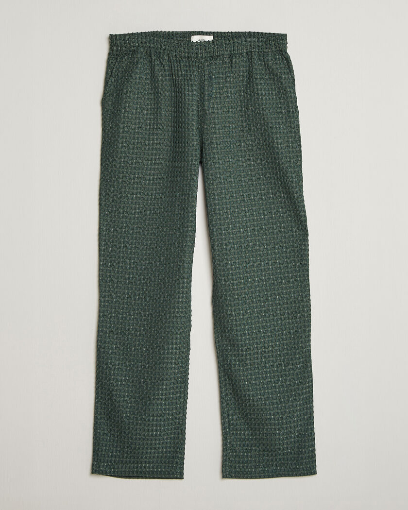 LES DEUX Check Seersucker Casual Pants Pine Green – Groen