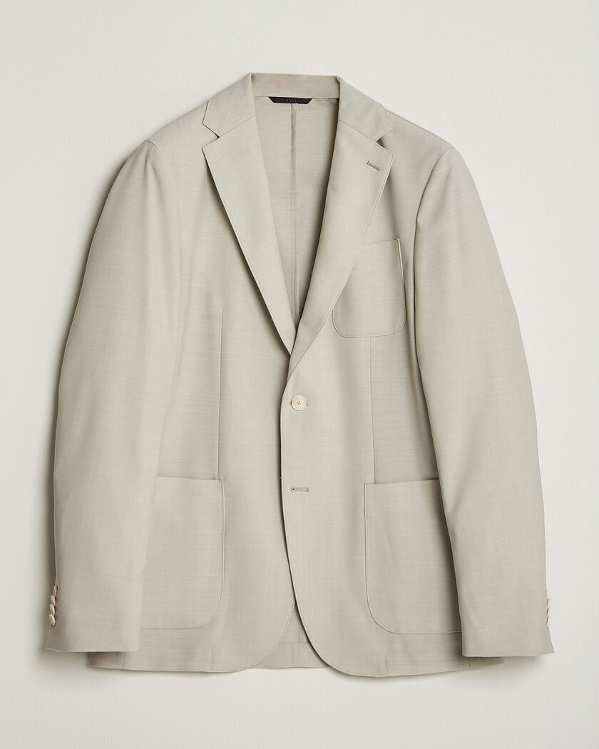 BOSS BLACK Hanry Wool Patch Pocket Blazer Light Beige – Beige