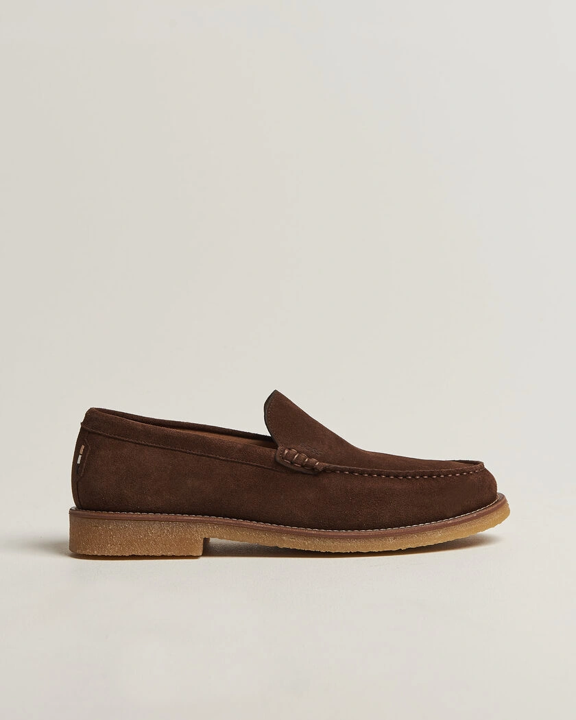 BOSS BLACK Kope Suede Moccasin Dark Brown – Bruin