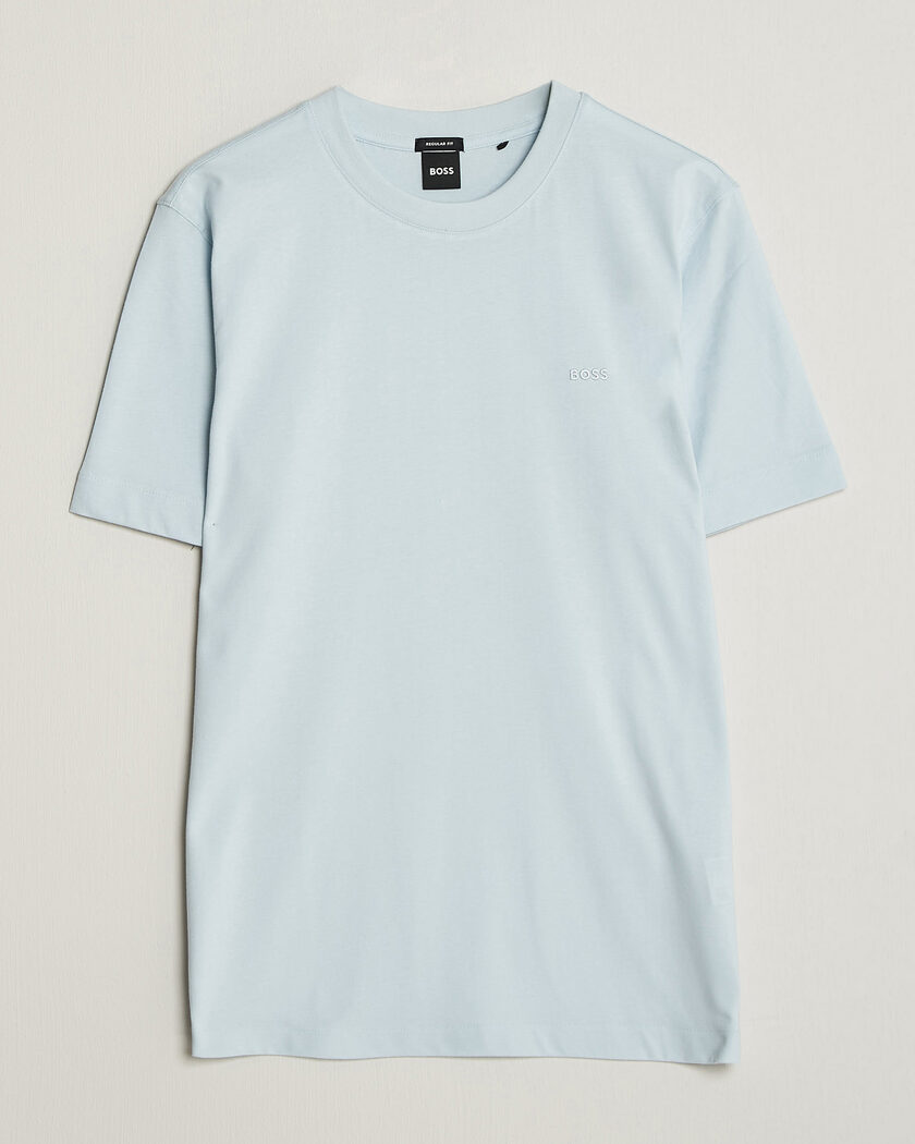 BOSS BLACK Thompson Crew Neck T-Shirt Open Blue – Blauw