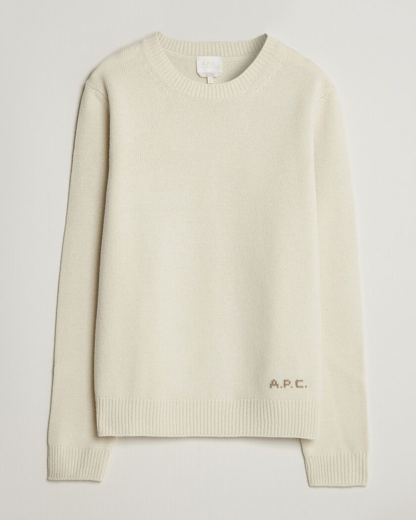 A.P.C. Edmond Wool Knitted Sweater Ecru – Wit