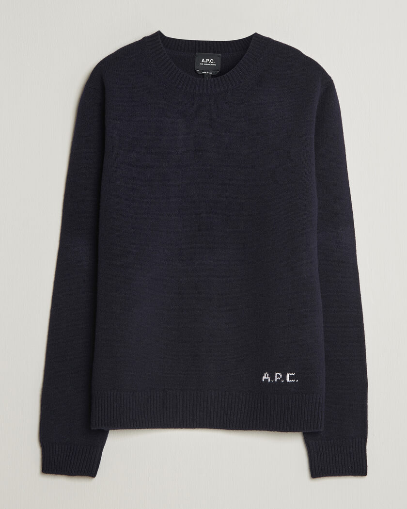 A.P.C. Edmond Wool Knitted Sweater Dark Navy – Blauw