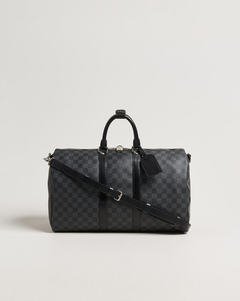 Louis Vuitton Pre-Owned Keepall Bandouliére 45 Damier Graphite – Grijs