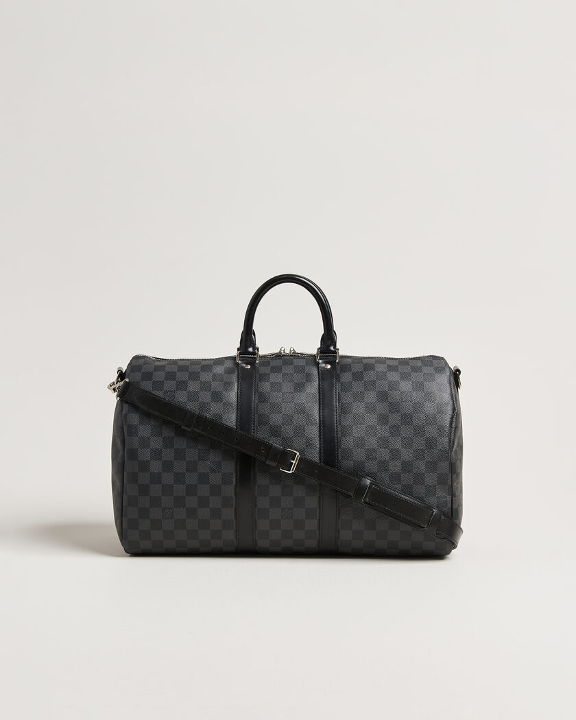 Louis Vuitton Pre-Owned Keepall 45 Bandouliére Damier Graphite – Grijs