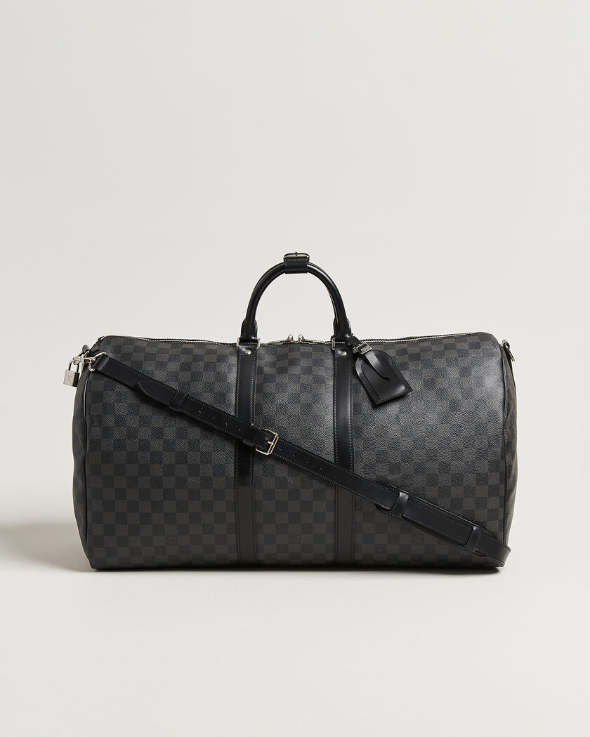 Louis Vuitton Pre-Owned Keepall 55 Bandouliére Damier Graphite – Grijs