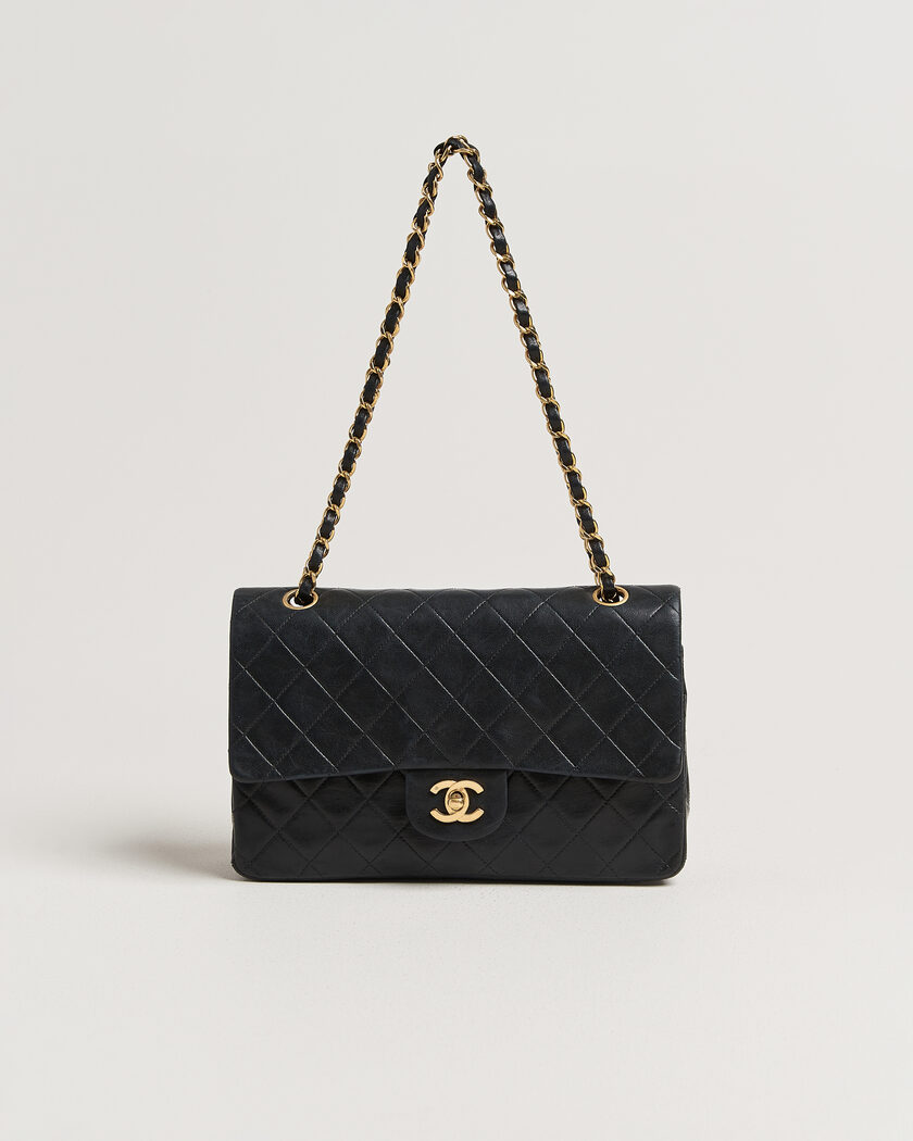 Chanel Pre-Owned Classic Medium Double Flap Bag Black – Zwart