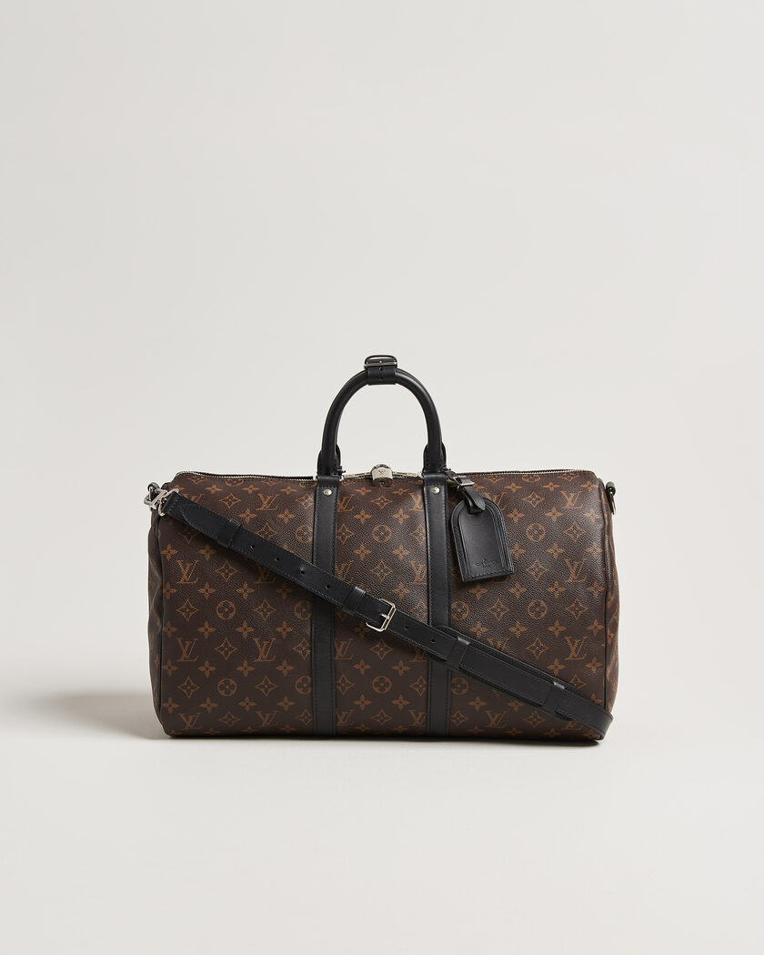 Louis Vuitton Pre-Owned Keepall 45 Bandouliére Monogram Macassar – Bruin