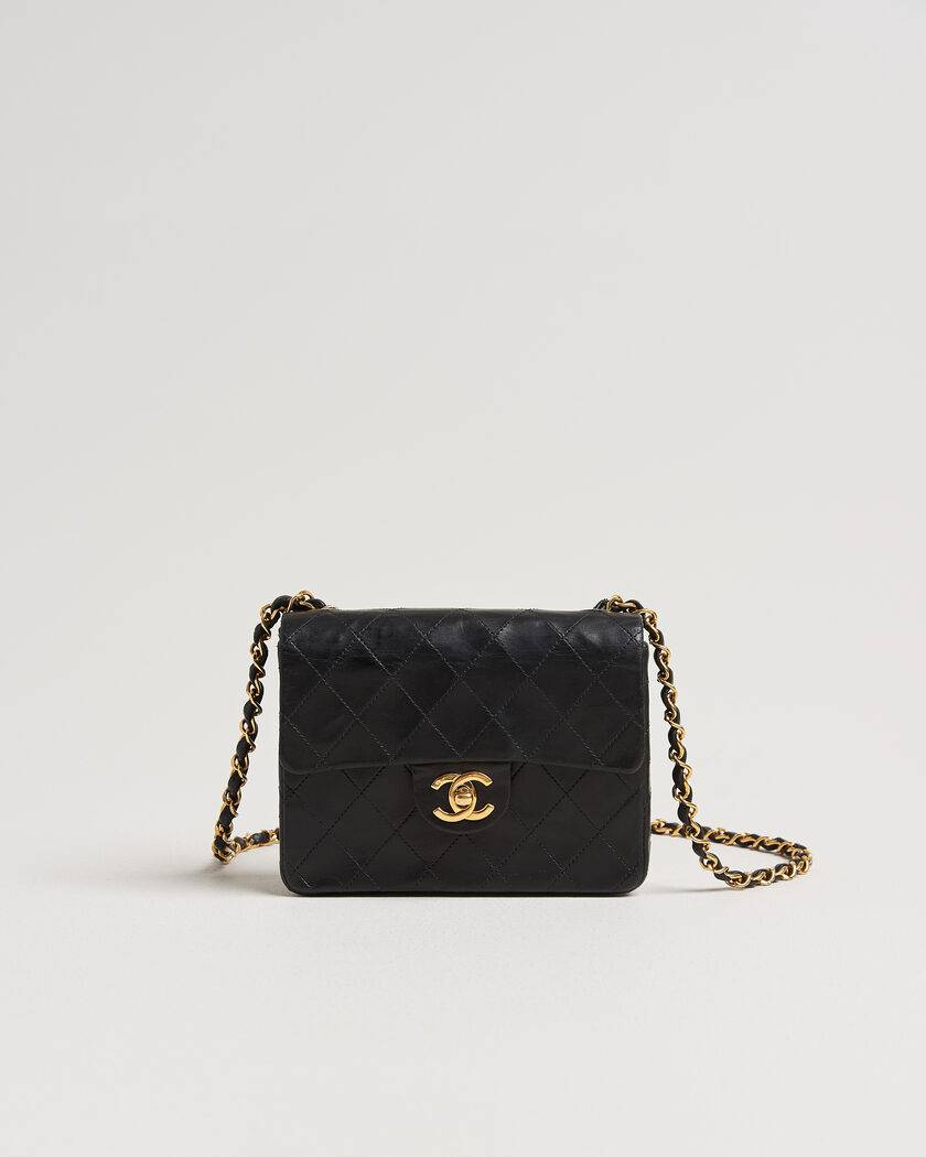Chanel Pre-Owned Classic Mini Single Flap Square Bag Black – Zwart