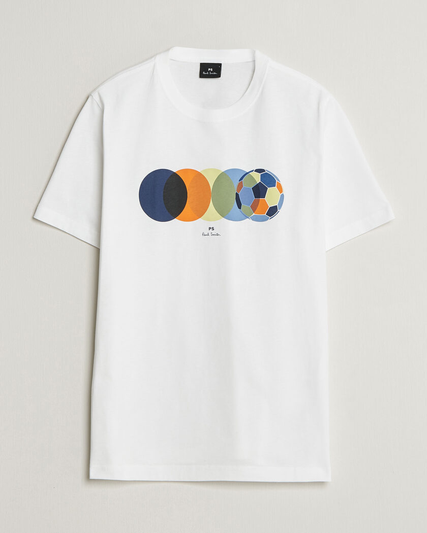 PS Paul Smith Footbal Crew Neck T-Shirt White – Wit