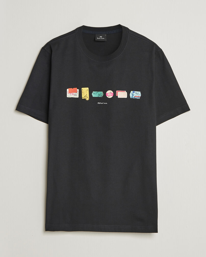 PS Paul Smith In A Row Crew Neck T-Shirt Black – Zwart