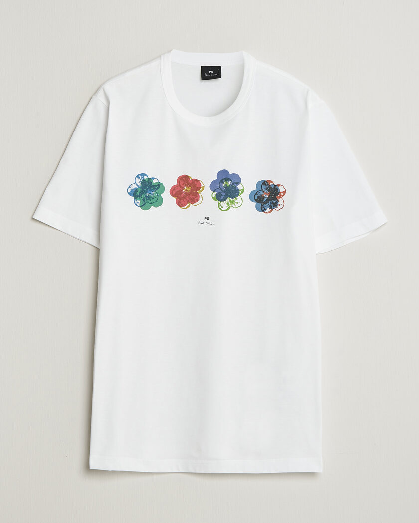 PS Paul Smith Flower Crew Neck T-Shirt White – Wit