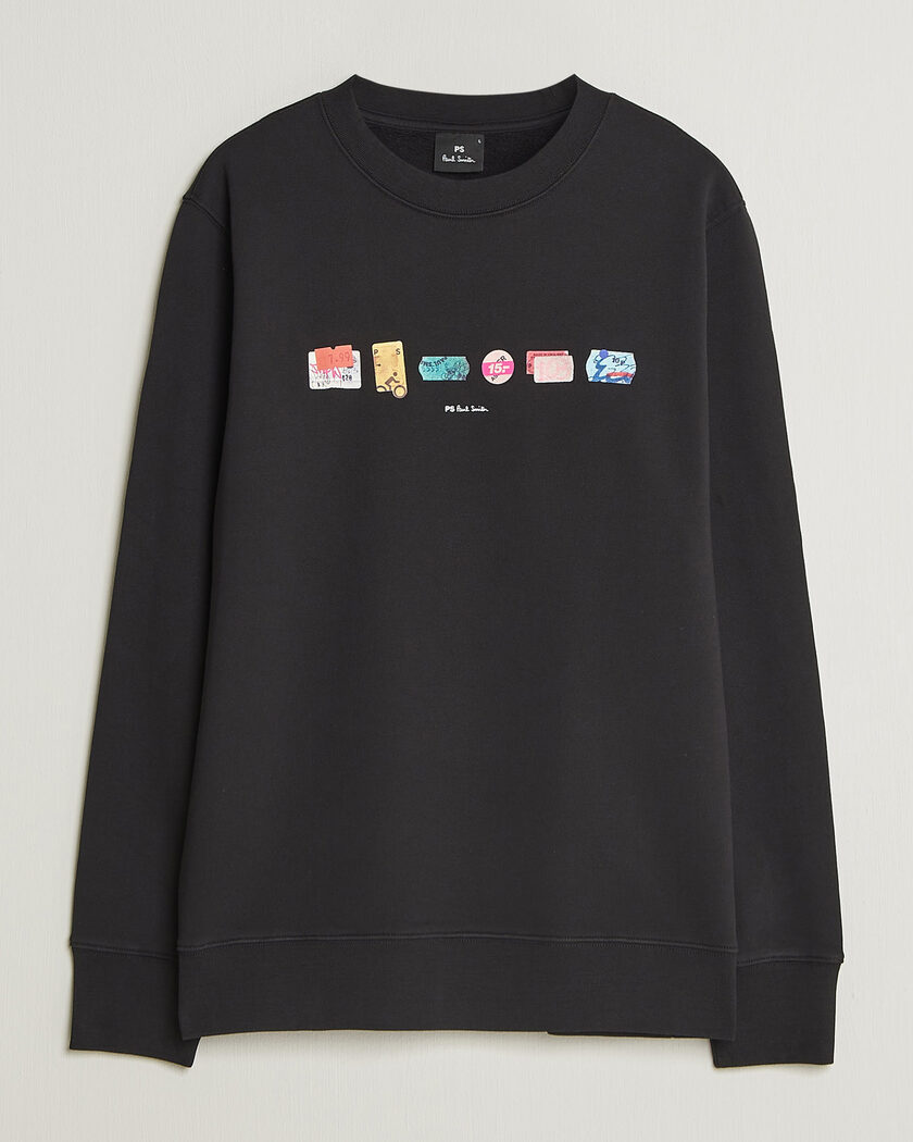 PS Paul Smith In A Row Crew Neck Sweatshirt Black – Zwart