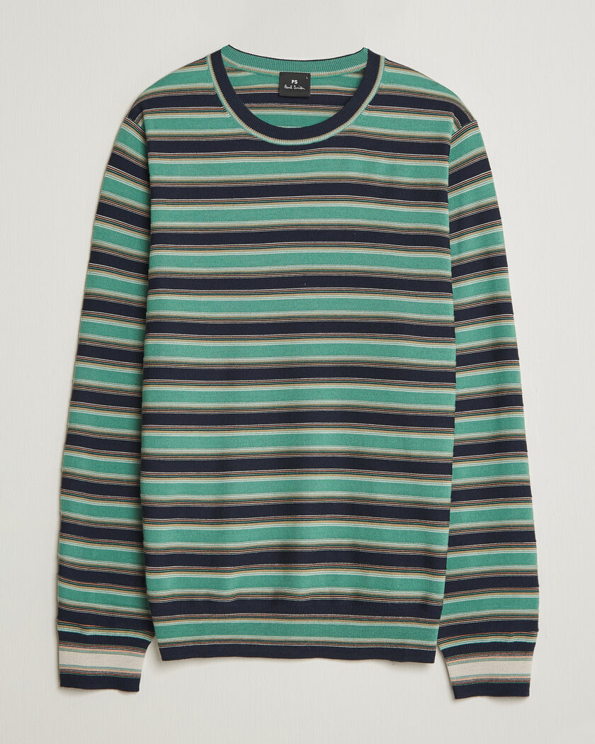 PS Paul Smith Merino Wool Knitted Striped Sweater Green – Groen