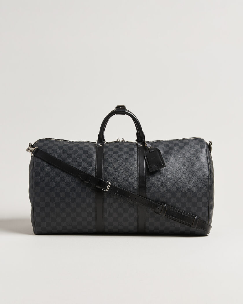 Louis Vuitton Pre-Owned Keepall 55 Bandouliére Damier Graphite – Grijs