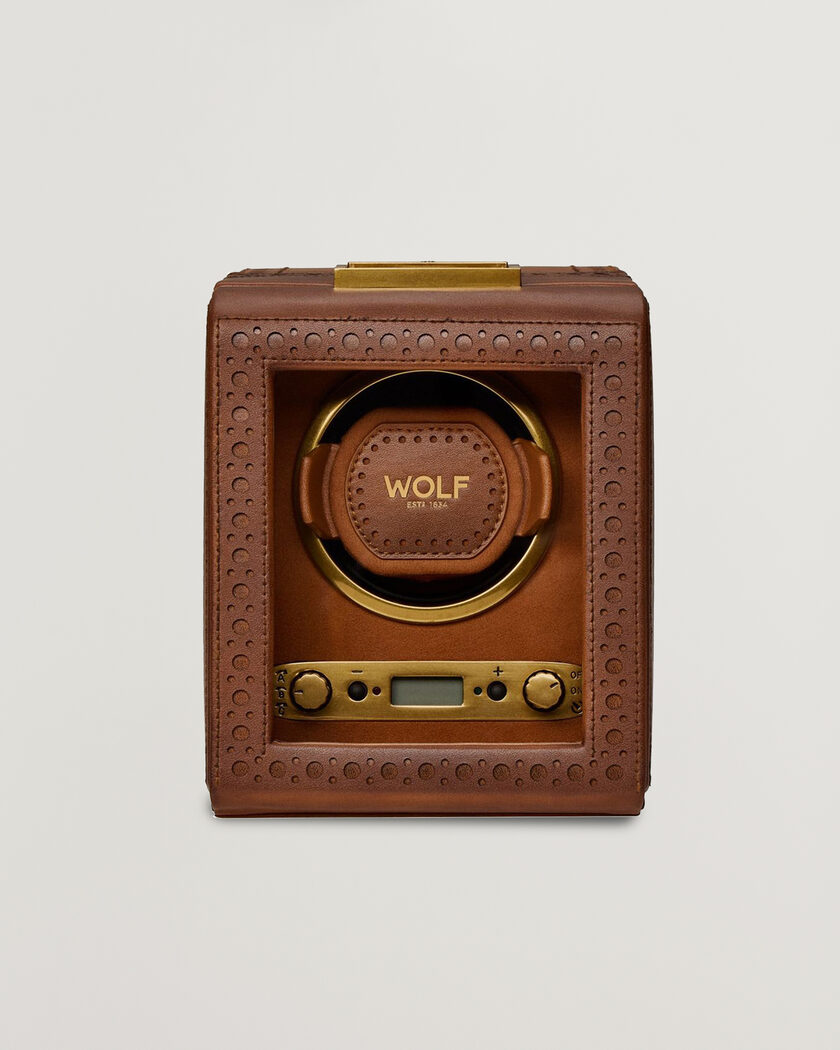 WOLF Brouge Single Watch Winder Burnished Brown – Bruin