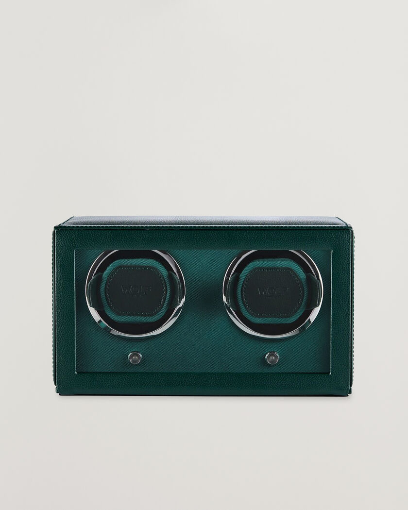 WOLF Cub Double Watch Winder With Cover Green – Groen