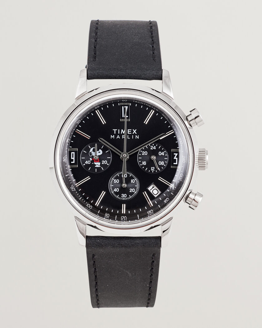 Timex x Peanuts Chrono Cool Joe Leather 40mm Black Dial – Zwart
