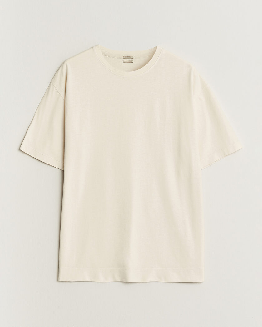 Massimo Alba Nevis Brushed Cotton T-Shirt Soft White – Wit