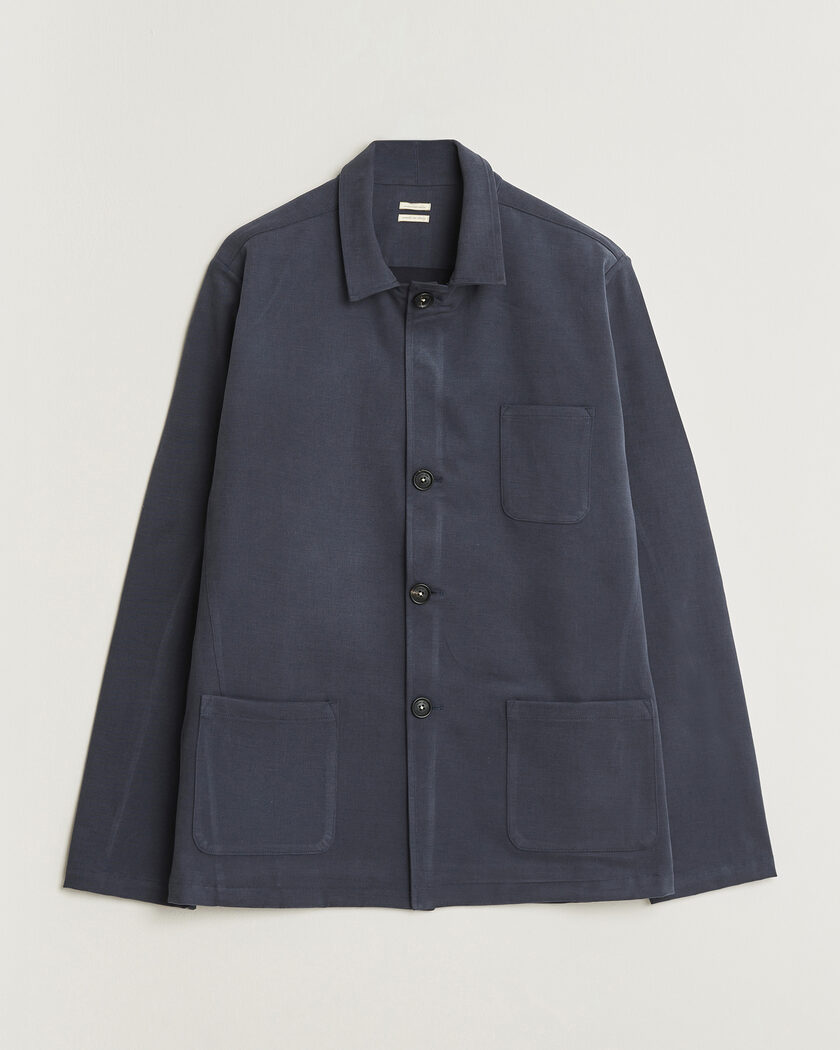 Massimo Alba Florida Brushed Cotton Jacket Navy – Blauw