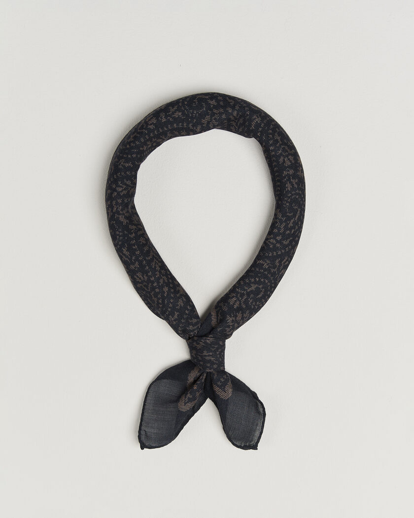 Massimo Alba Cashmere/Silk Bandana Navy – Blauw