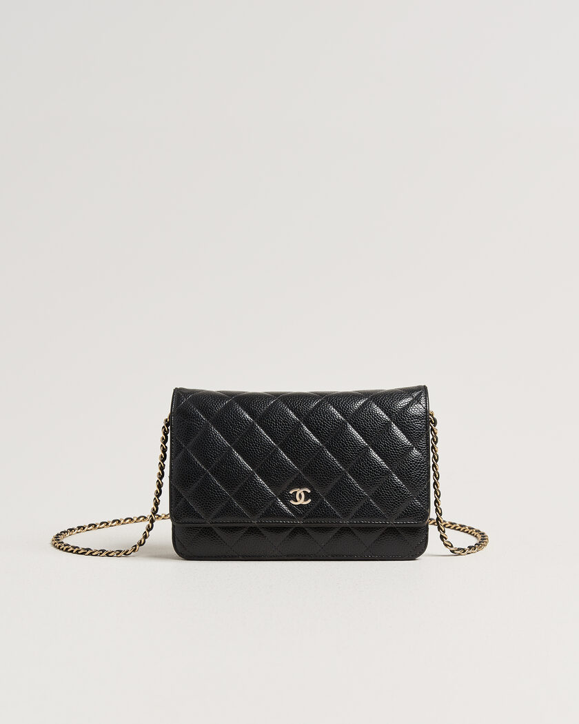 Chanel Pre-Owned Wallet On Chain Caviar Leather Black – Zwart
