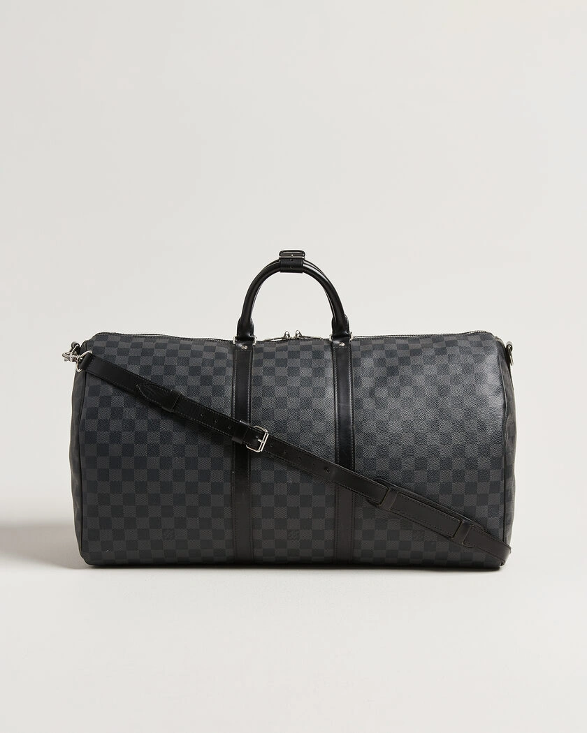 Louis Vuitton Pre-Owned Keepall 55 Bandouliére Damier Graphite – Grijs