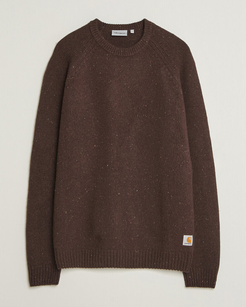 Carhartt WIP Anglistic Wool/Cotton Sweater Tobacco – Bruin