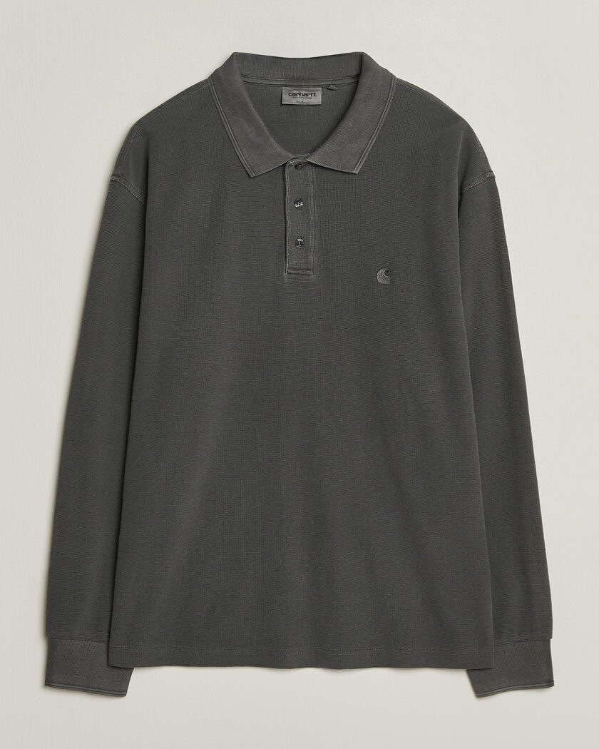 Carhartt WIP Long Sleeve Waffle Rugby Shirt Black – Zwart