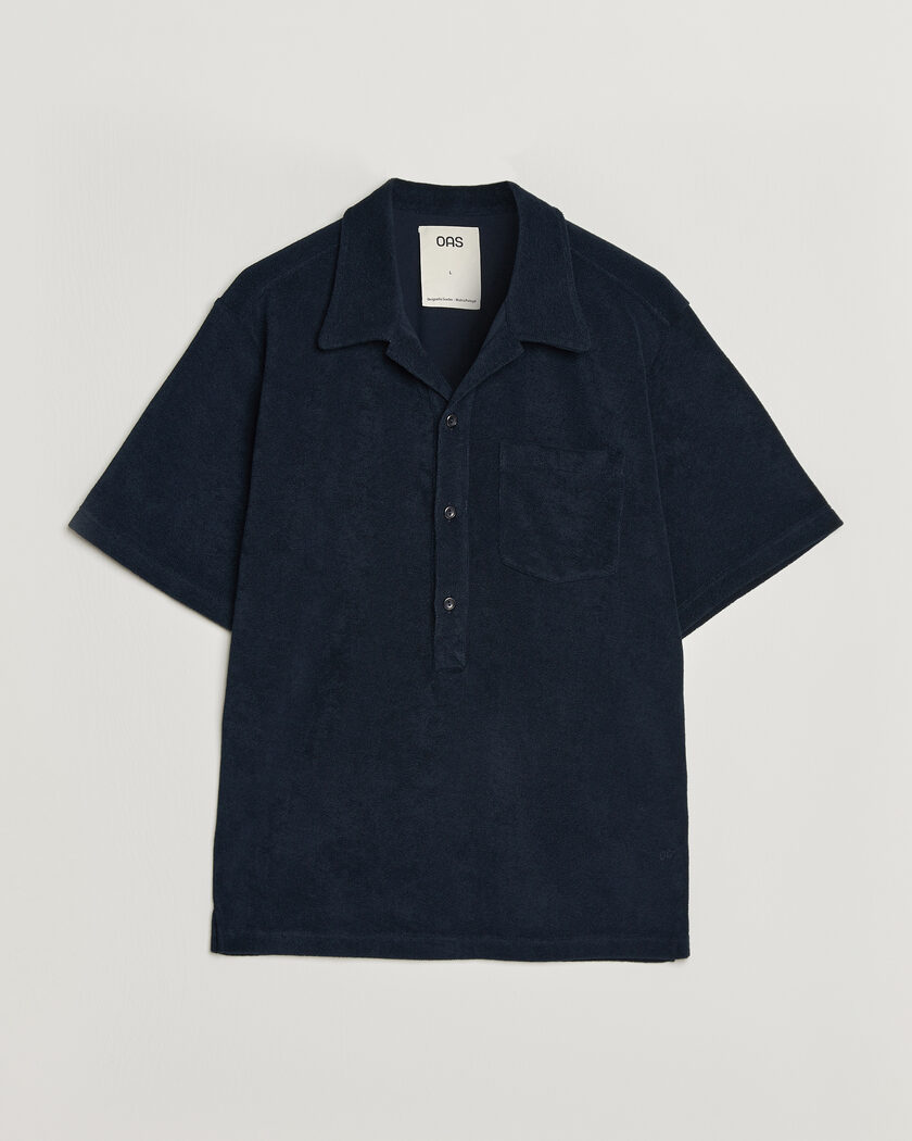 OAS Novo Regular Fit Terry Polo Dark Blue – Blauw