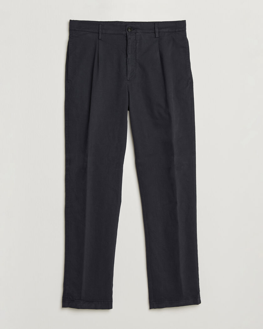 Canali Cotton/Cashmere Chinos Navy – Blauw