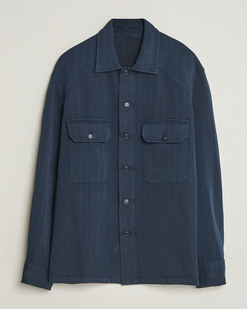 Ralph Lauren Purple Label Long Sleeve Shirt Racing Navy – Blauw