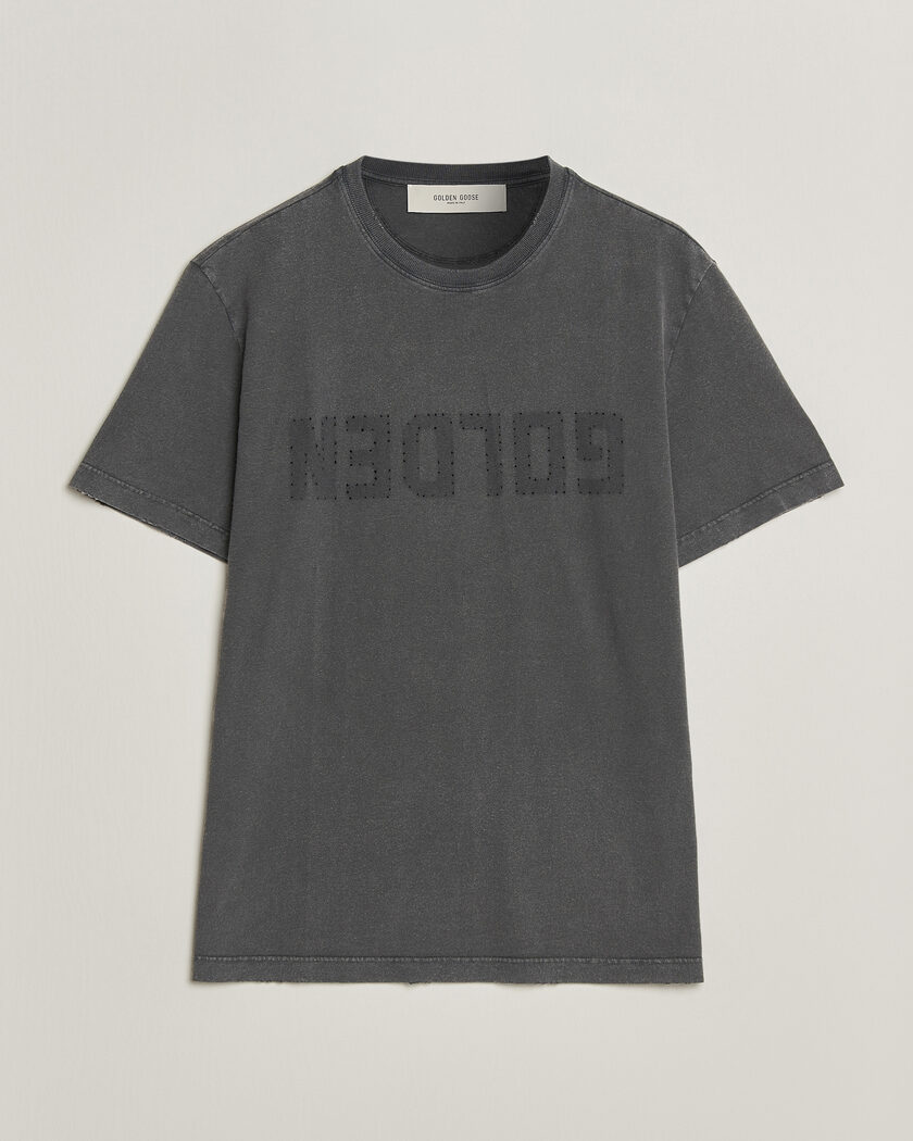 Golden Goose Distressed Cotton T-Shirt Anthracite – Grijs