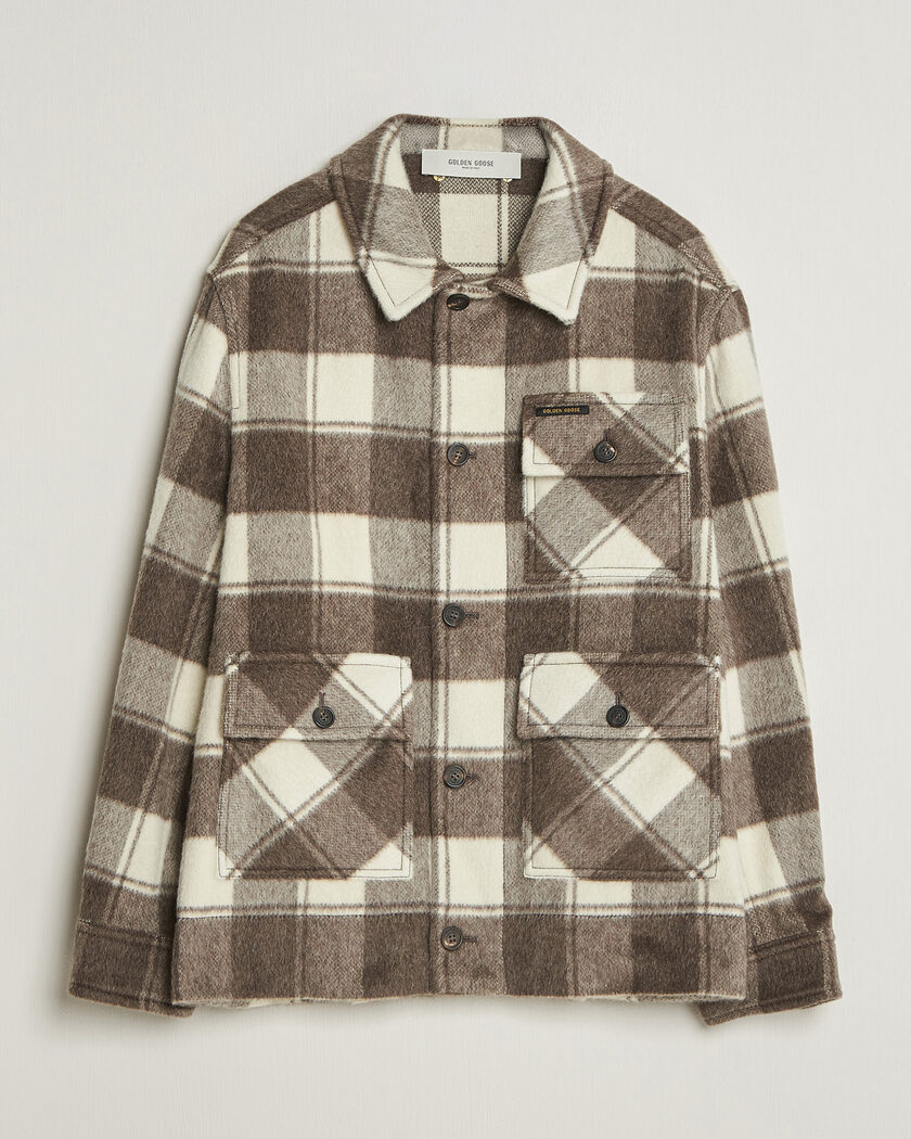 Golden Goose Wool/Mohair Work Jacket Brown/White – Bruin