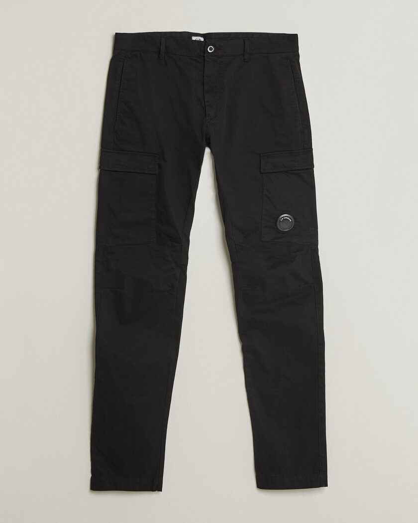 C.P. Company Satin Stretch Cargo Pants Black | Man - CareOfCarl.nl