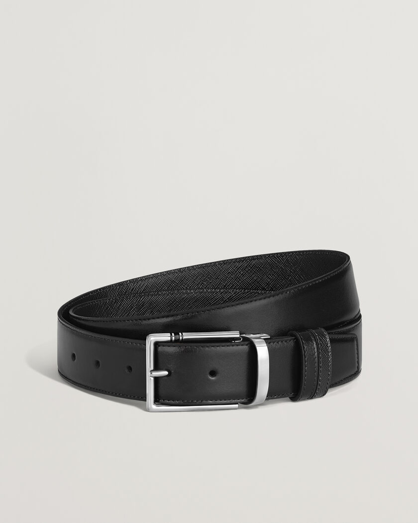 Montblanc 35mm Reversible Calf/Sartorial Belt Black – Zwart