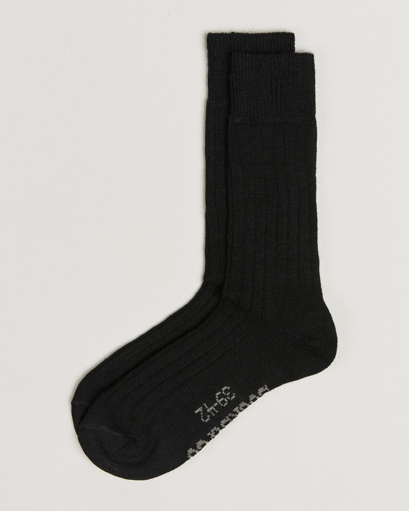 Alpacasocks & Co 2-Pack Ribbed Alpacka Wool Socks Black – Zwart