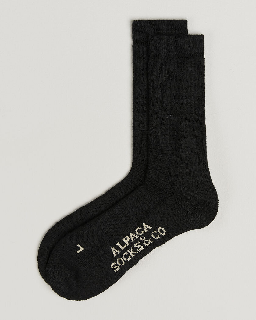 Alpacasocks & Co 2-Pack Heavy Alpacka Wool Socks Black – Zwart