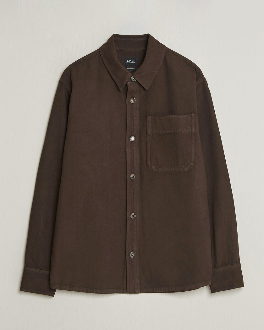 A.P.C. Basile Overshirt Chocolate – Bruin