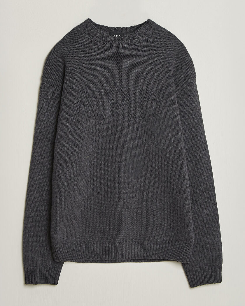 Stone Island Knitted Lambwool Sweater Melange Grey | Man