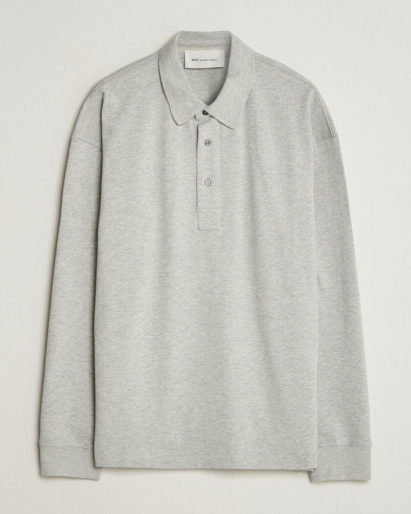 AMI Heritage Logo Rugger Light Grey Melange – Grijs