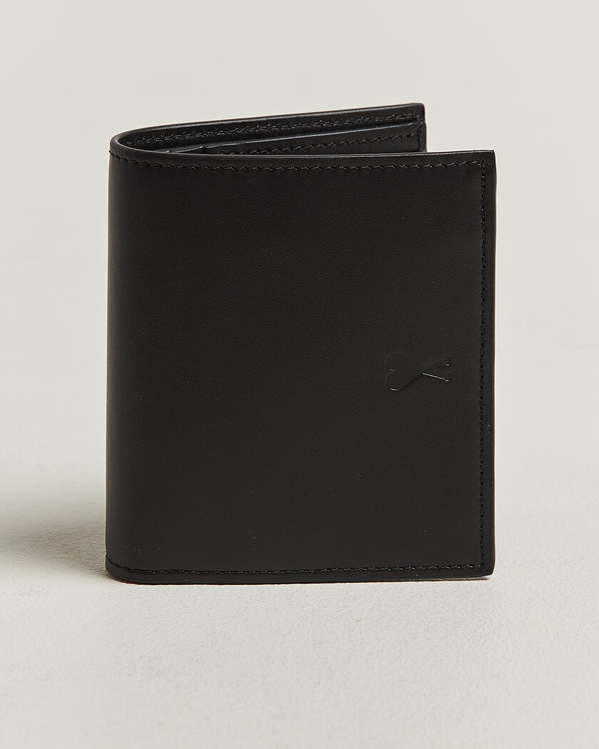 AMI Tonal Heart Logo Wallet Black – Zwart